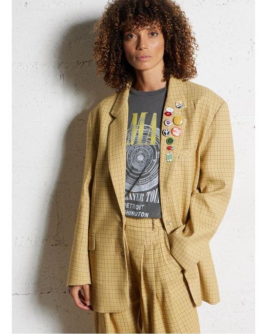 Veste Tailleur Ample À Carreaux Femme Mes Demoiselles en coloris Natural