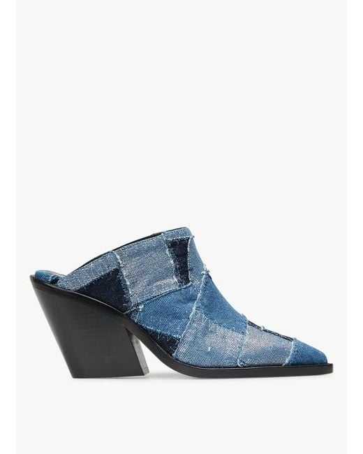 Mules Patchwork À Talons Femme IRO en coloris Blue