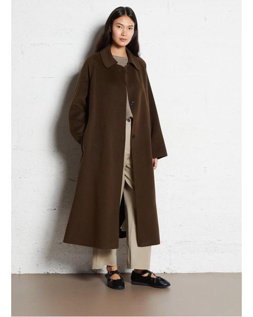 Manteau Col Tailleur En Laine Mélangée Femme MASSCOB en coloris Brown