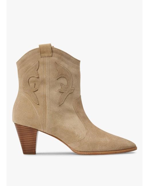 Bottines En Cuir Velours Femme Ba&sh en coloris Natural
