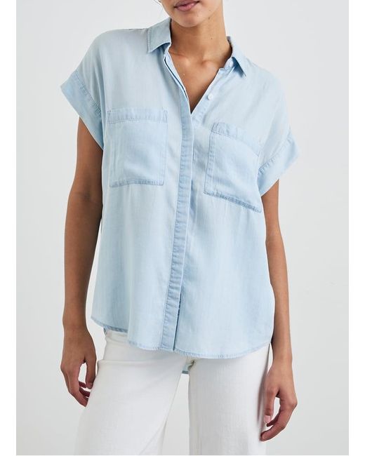 Chemise Col Classique Femme Rails en coloris Blue