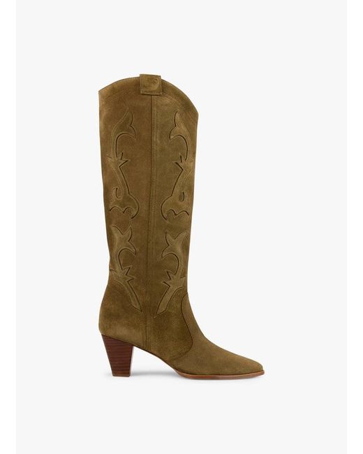 Bottes En Cuir Femme Ba&sh en coloris Green