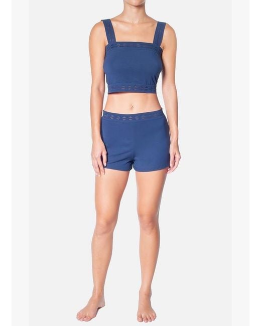 Short Huit en coloris Blue