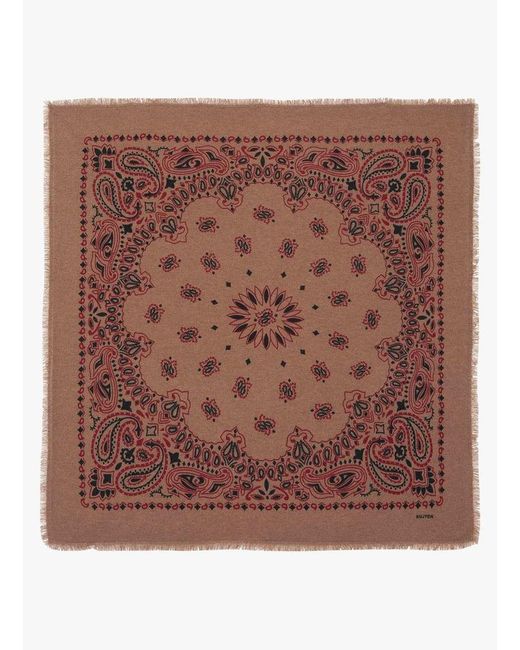 Echarpe En Cachemire Imprimé Kujten en coloris Brown