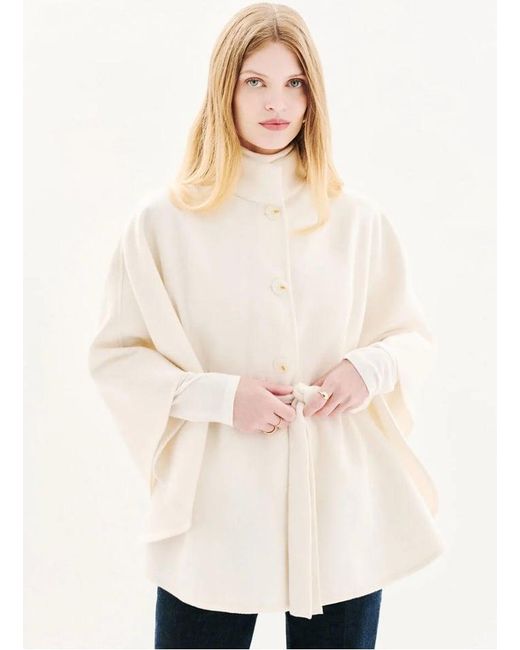 Poncho Ample Col Montant Femme CAROLL en coloris Natural