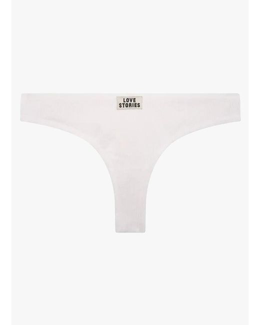 String Côtelé En Coton Mélangé Femme LoveStories en coloris Natural