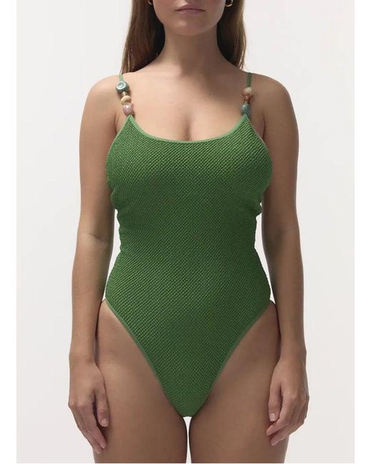 Maillot De Bain 1 Pèce En Fibres Recyclées Mélangées LoveStories en coloris Green