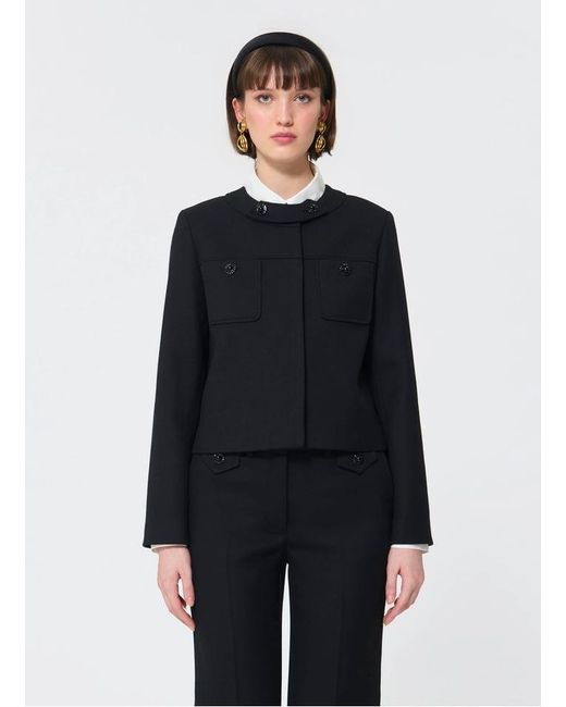 Veste Courte Manches Longues Boutonnée Femme Tara Jarmon en coloris Black