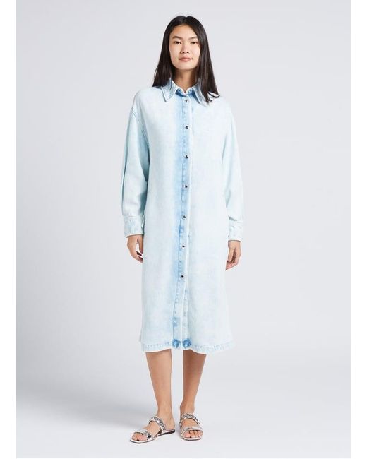 Robe Midi Col Classique En Jean Femme IRO en coloris Blue