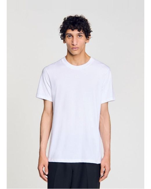 Tee-Shirt Droit En Coton Sandro pour homme en coloris White