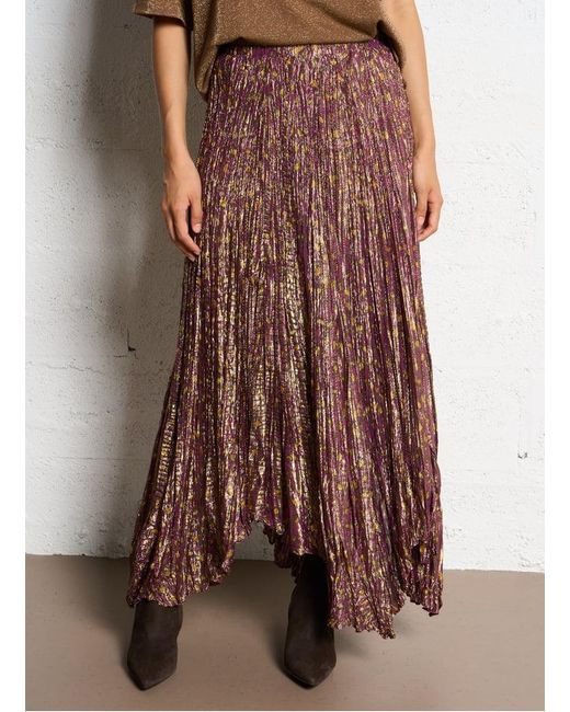 Jupe Midi Imprimée Femme Mes Demoiselles en coloris Brown