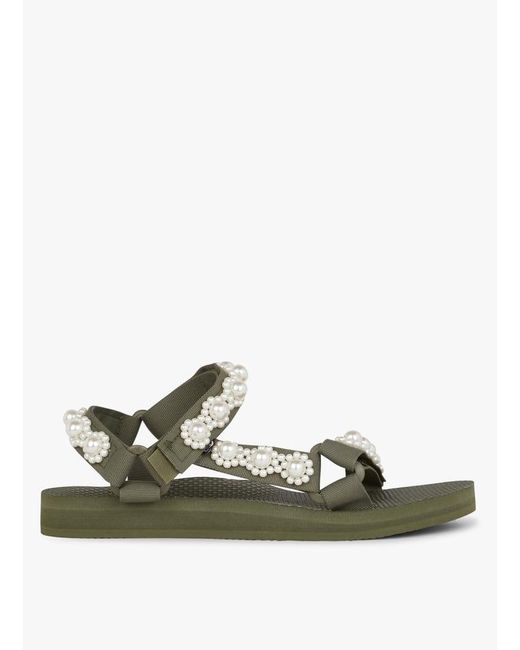 Sandales Plates À Scratch Femme ARIZONA LOVE en coloris Green