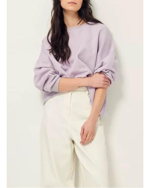 Sweat Ample Col Rond Moucheté En Coton Bio Mélangé Femme Sessun en coloris Natural