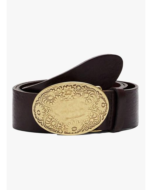 Ceinture En Cuir Desigual en coloris Black
