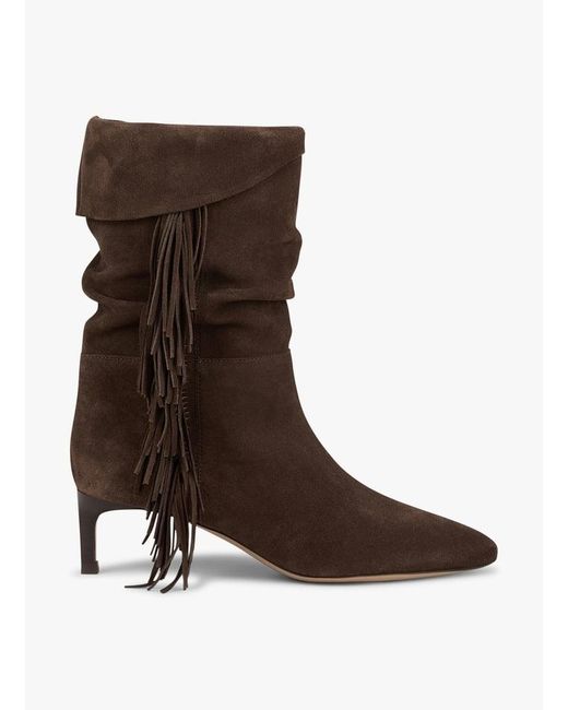 Bottes Unies À Franges En Cuir Femme Ba&sh en coloris Brown