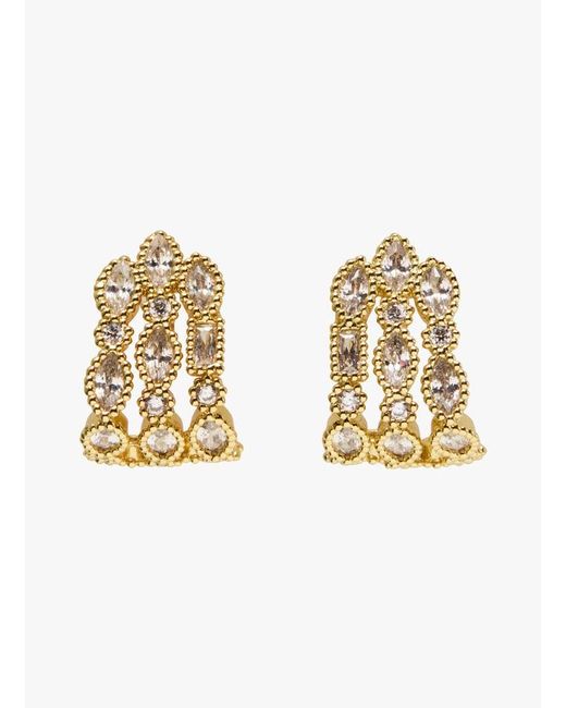Boucles D'Oreilles En Laiton Mélangé Maje en coloris Metallic