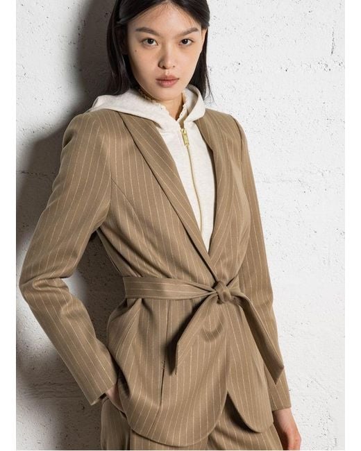 Veste De Tailleur Ajustée Femme One Step en coloris Natural