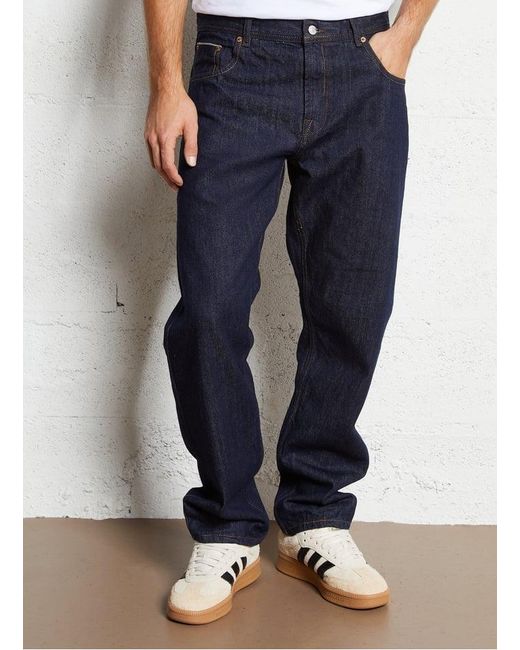 Jean Droit Solid pour homme en coloris Blue