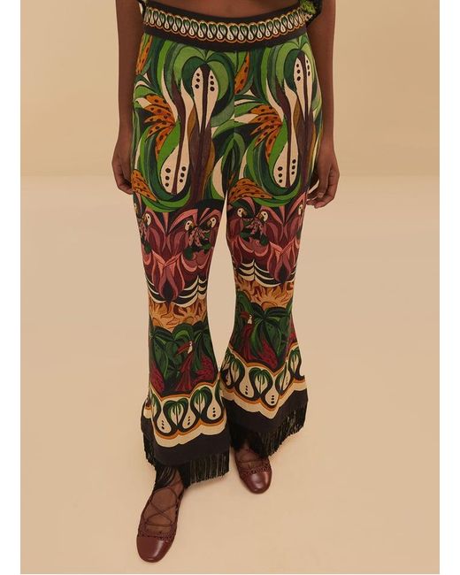 Pantalon Large En Lin Mélangé Femme Farm Rio en coloris Black