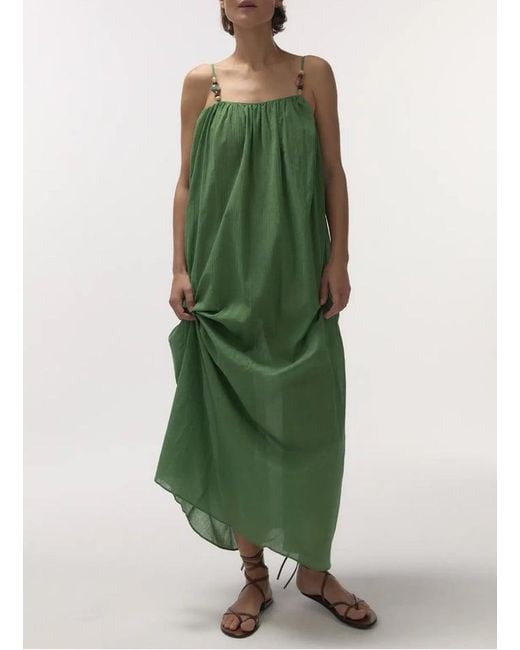 Robe Longue En Coton Femme LoveStories en coloris Green
