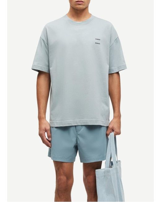 Tee-Shirt Col Rond'Sérigraphié En Coton Bio Samsøe & Samsøe pour homme en coloris Blue