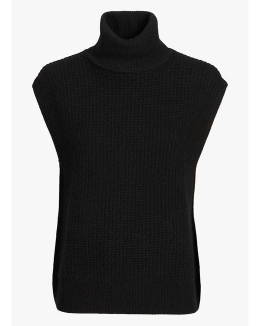 Pull Col Roulé Sans Manches En Cachemire Femme SAISON 1865 en coloris Black