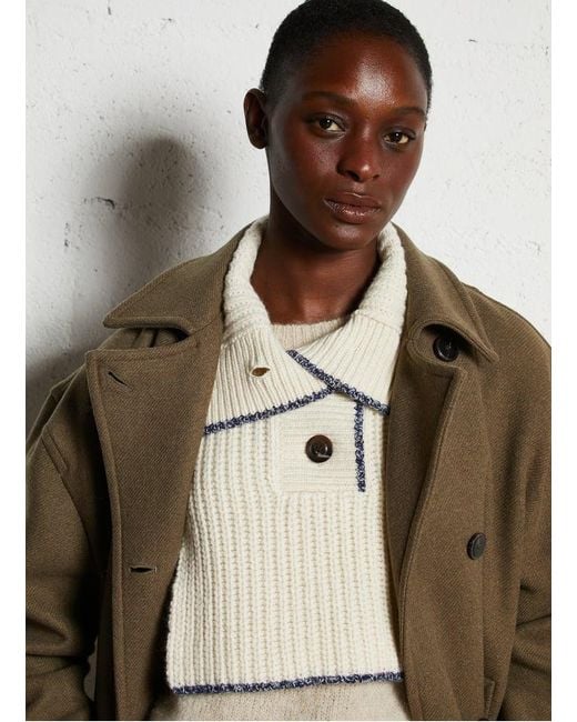 Col Montant Amovible En Laine Moismont en coloris Brown
