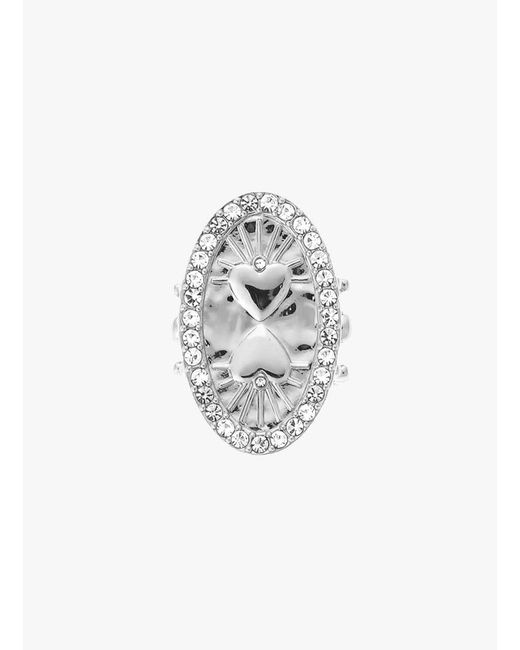Bague Ajustable Avec Cabochon Central Hipanema en coloris White