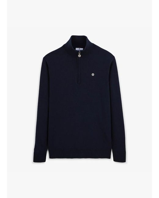 Pull Avec Col Zippé Serge Blanco pour homme en coloris Blue