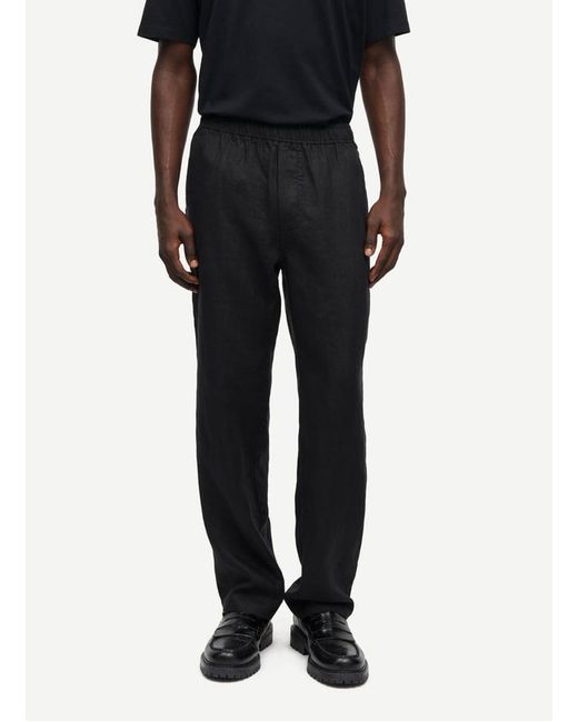 Pantalon Droit En Coton Bio Mélangé Samsøe & Samsøe pour homme en coloris Black