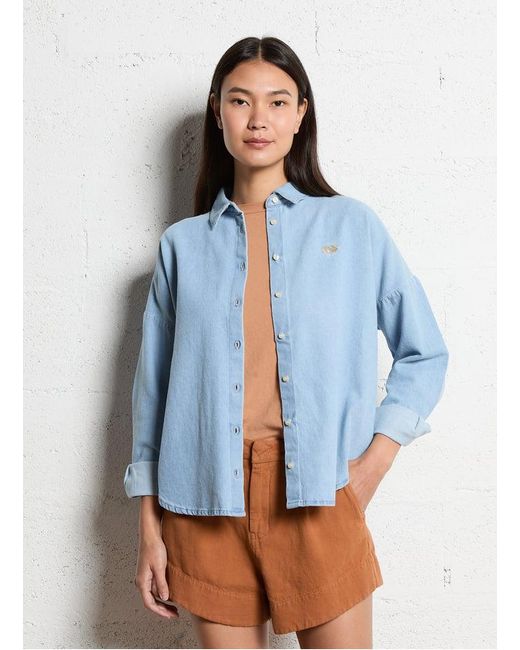Chemise Oversize En Coton Femme I Code en coloris Blue