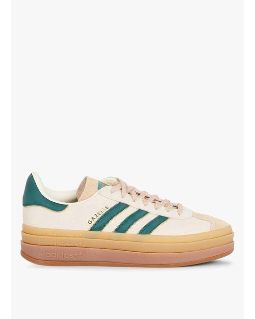 Baskets Basses Compensées En Cuir Femme Adidas en coloris Blue