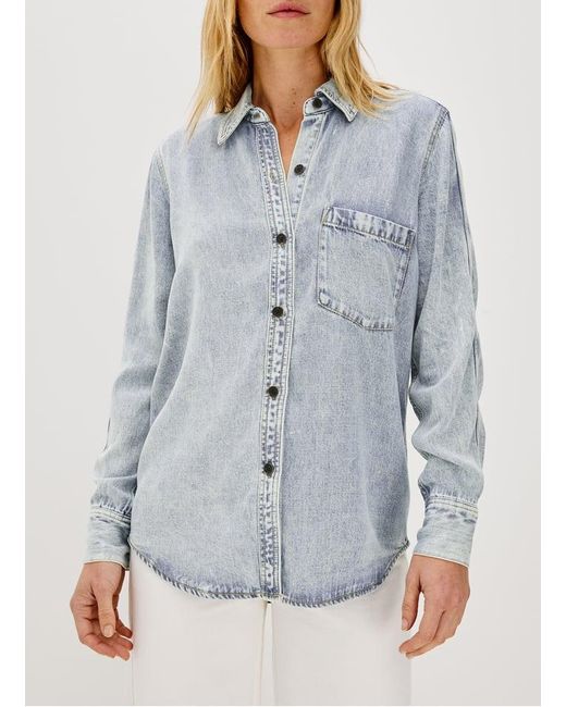 Chemise Col Classique Femme Rails en coloris Blue