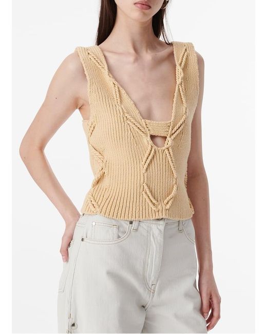 Top Col V En Coton Mélangé Femme IRO en coloris White