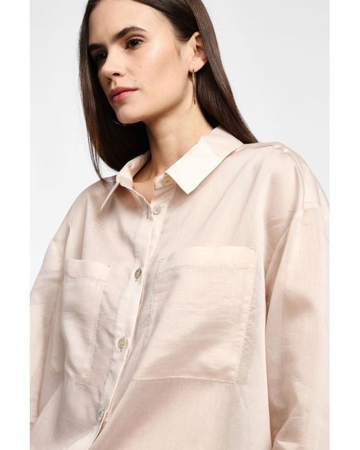 Camicia A Maniche Lunghe Con Tasche di Please in Pink