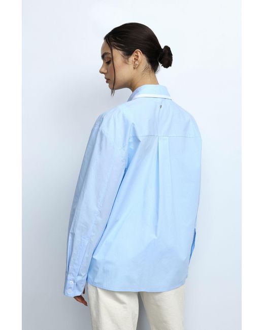 Camicia Classica Con Tasca Profilata di Please in Blue