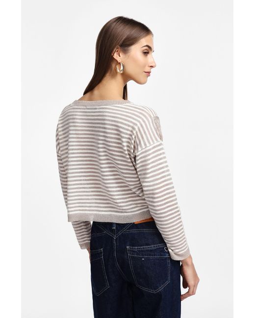 Maglione A Righe Con Maniche Lunghe di Please in Blue
