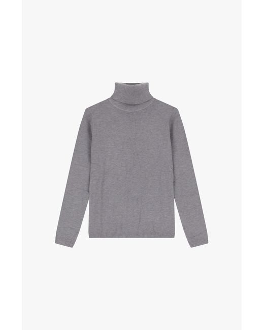 Maglione Collo Alto Maniche Lunghe di Please in Gray