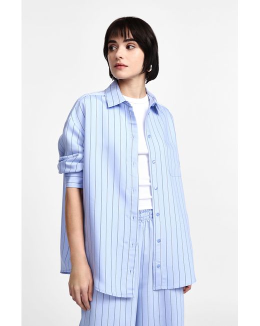 Chemise Rayée À Boutons Please en coloris Blue