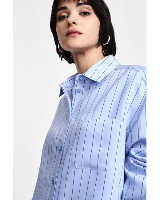 Chemise Rayée À Boutons Please en coloris Blue