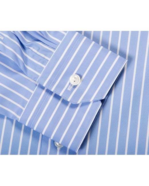 Eton of Sweden Striped Woven Poplin Shirt Light Blue for men