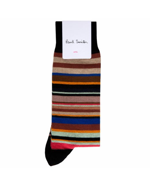 Paul Smith Curtis Stripe Socks Black for men