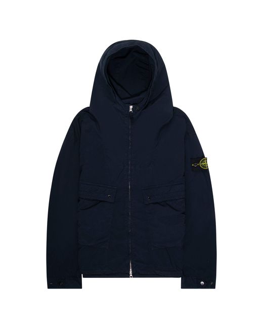 Stone Island Blue Light Compact Touch Polyester Jacket for men