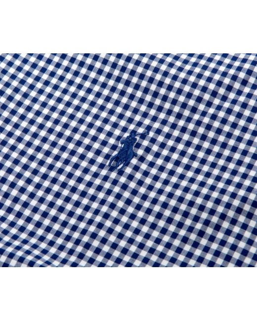 Polo Ralph Lauren Blue Checkered Custom Fit Ls Shirt for men