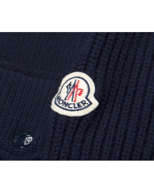 Moncler Blue Back Quilted Zip Up Cardigan for men
