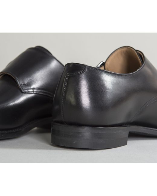 Crockett and Jones Blue 'Lowndes' Calf Leather Double Monk Shoes With 'City' Soles for men