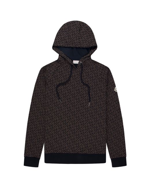 Moncler Black Monogram Hoody for men
