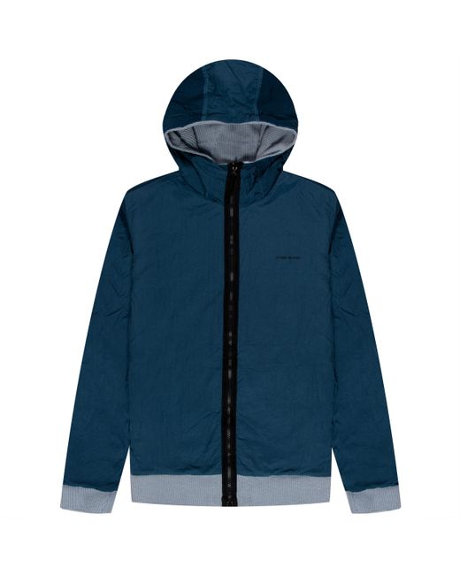 Stone Island Ribbed Reversible Hoodie Sky Blue for men
