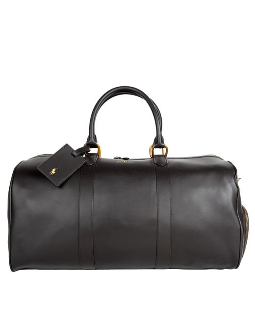 Polo Ralph Lauren Black Leather Duffel for men
