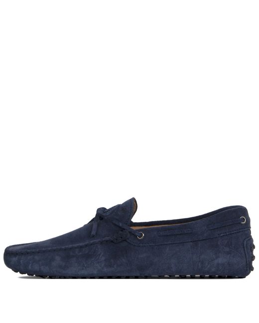 Tod's Blue Gommino Suede Driving Shoes for men